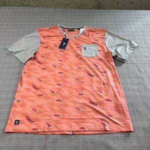William Murray Golf Coral and Gray Short Sleeve Tee